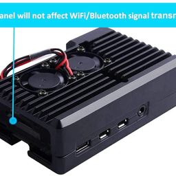 REES52 Raspberry Pi 4 Armor Case with Dual Fan,Raspberry Pi 4 Passive Aluminum Alloy Case with Cooling Fan for Raspberry Pi 4 Model B (2510 Fan) image 2