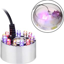 tech-unique Tech-Uniuqe Aluminum Mist Maker Water Fountain Pond Fogger Air Humidifier Atomizer Mini Fog Machine with 12 Color Changing LED Lights image 2
