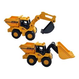PLUSPOINT Friction Powered Construction Vehicles Pack of 2 - Yellow Black-9