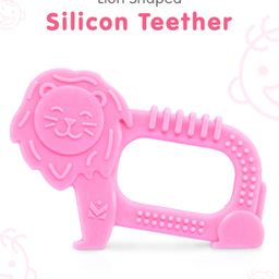 fab n funky Lion  Shaped Silicon Teether - Pink-picture-8