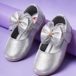 Minesole  Bow & Shimmer Detailed Ballerinas - Silver-picture-15