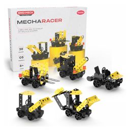 Aditi Toys Mecharacer STEM Construction Vehicle Building Kit for Kids, 38 Pcs Engineering Toy Set with Tools, Build 5 Realistic Construction Vehicles, Educational STEM Learning Toy for Boys Ages 3+-10