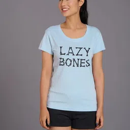GO DEVIL Round Neck Short Sleeves Cotton T-shirt-image-1