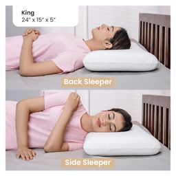myarmor MY ARMOR Orthopedic Memory Foam King  Pillow - White image 2