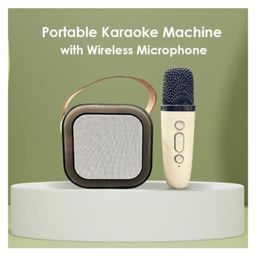 kids mandi Karaoke Machine with Handheld Karaoke Mics Speaker Machine for Kids Bluetooth Speaker Microphone Set - Color May Vary image 2
