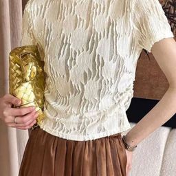 KPOP Women Round Neck Short Sleeves Top-image-86