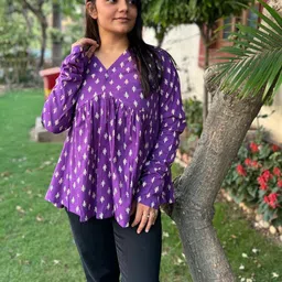 SHRIYANI Print Ethnic Cotton Top-picture-21