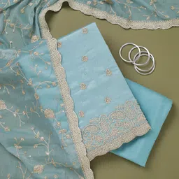 Koskii Paisley Embroidered Embroidered Beads and Stones Unstitched Dress Material-image-93