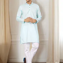 Anouk Mandarin Collar Regular Kurta With Pyjama-picture-32