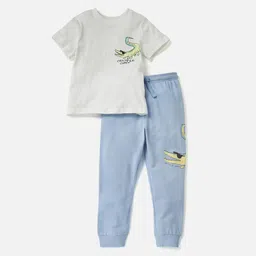 Juniors by Babyshop Boys Printed Pure Cotton Night Suit-image-24