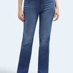 Flying Machine Women Flared High-Rise Cotton Light Fade Stretchable Jeans-picture-14