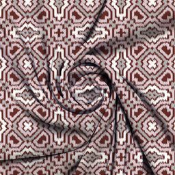 HOUZZCODE White & Brown Set of 2 Printed Black Out Window Curtains image 3
