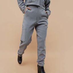 Ginger by Lifestyle Grey Plain Pants-image-84