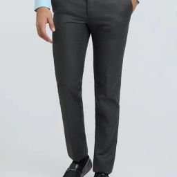Raymond Green Slim Fit Self Pattern Trousers-picture-16