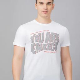 Globus White Regular Fit Printed Cotton Crew T-Shirt-image-34
