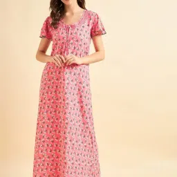 Sweet Dreams Peach Printed Gown-image-50