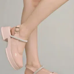 Shoetopia Kids Peach Back Strap Sandals-image-8