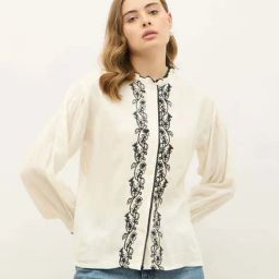 Styli Off White Regular Fit Embroidered Shirt-image-22