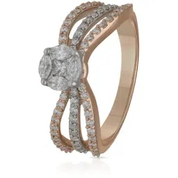 Malabar Gold and Diamonds 18k Rose Diamond Ring for Women-picture-47