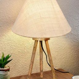 Homesake White Wood Antique Tripod Small Table Lamps-31