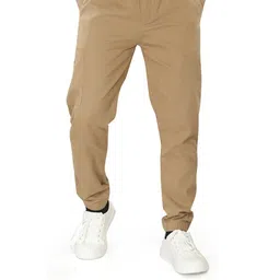 UNOseven Boys Smart Tapered Fit Patch Cargo Joggers-image-11