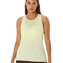 Asics Women's Huddle Yellow Heather Nagino Run Adjustable Tank Top-image-20