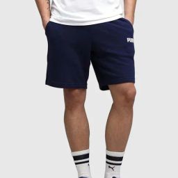 Puma Blue Regular Fit Logo Printed Shorts-picture-16
