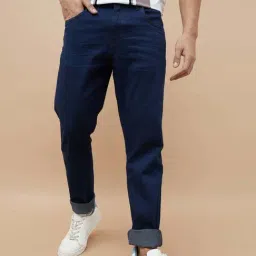 Fame Forever By Lifestyle Navy Cotton Slim Fit Jeans-picture-38