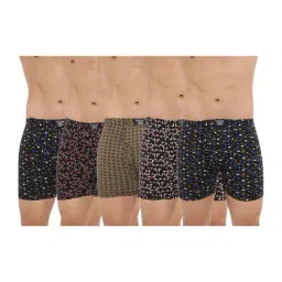 Dollar Bigboss Assorted Color Cotton Printed Trunks (Pack Of 5)-picture-24