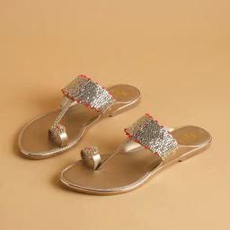 Eridani Women's Antonella Gold Toe Ring Sandals-image-54