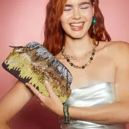 Accessorize London Multicolor Polyester Embellished Clutch-image-79