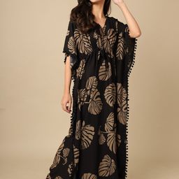 Boston Club Black Printed Maxi Nightdress-image-8