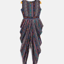 Uptownie Lite Kids Multicolor Printed Jumpsuits-image-17