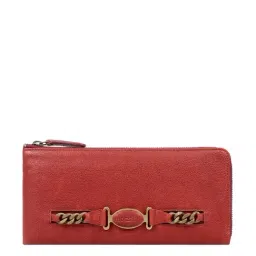 Hidesign Rockstar Metal W1 Red Solid Small Zip Around Wallet-picture-14