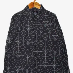 Kiddopanti Kids Black Printed Shirt-image-70