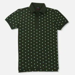Gini & Jony Boys Green Cotton Printed Polo T-Shirt-image-21