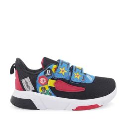 Campus Kids Black & Sky Blue Velcro Shoes-image-93