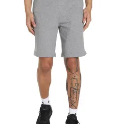 Puma Grey Cotton Regular Fit Shorts-image-21