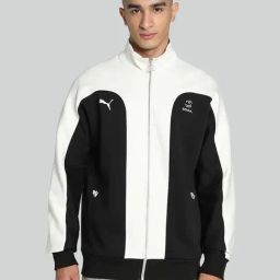 Puma Black Regular Fit Colour Block Sports Jacket-image-14