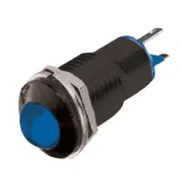 RS PRO Blue Panel Mount Indicator 2V DC, Mounting Hole Size 8 mm, Termination Type Solder Tab, Model No 207797-14
