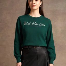 U.S. Polo Assn. Green Graphic Print Sweater-24
