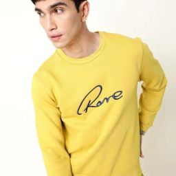 Rare Rabbit Yellow Cotton Regular Fit Embroidered Sweatshirt-image-33