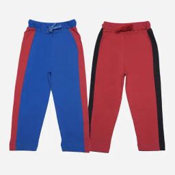 Dollar Boys Blue & Red Solid Trackpants (Pack Of 2)-image-76