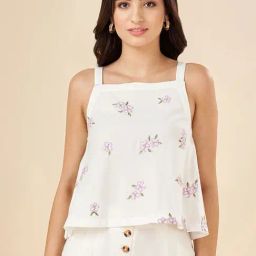 Akkriti by Pantaloons Snow White Embroidered Crop Top-picture-14