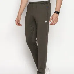 Van Heusen Performance Regular Fit Swift Dry 4 Way Stretch Solid Trackpants - Army image 3