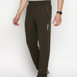 Van Heusen Performance Regular Fit Swift Dry High Stretch Trackpants - Army Melange image 3