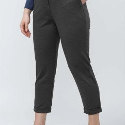 Van Heusen Grey Textured Pattern Trousers image 3