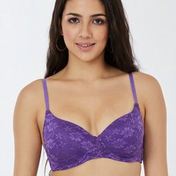Candour London Floral Lace Medium Coverage Seamless Underwired Lightly Padded Everyday Bra-26