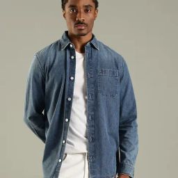 Tommy Hilfiger Blue Cotton Regular Fit Shirt-picture-29