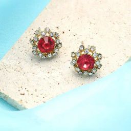 Sohi The Edwardian Stud Earrings for Women-image-97